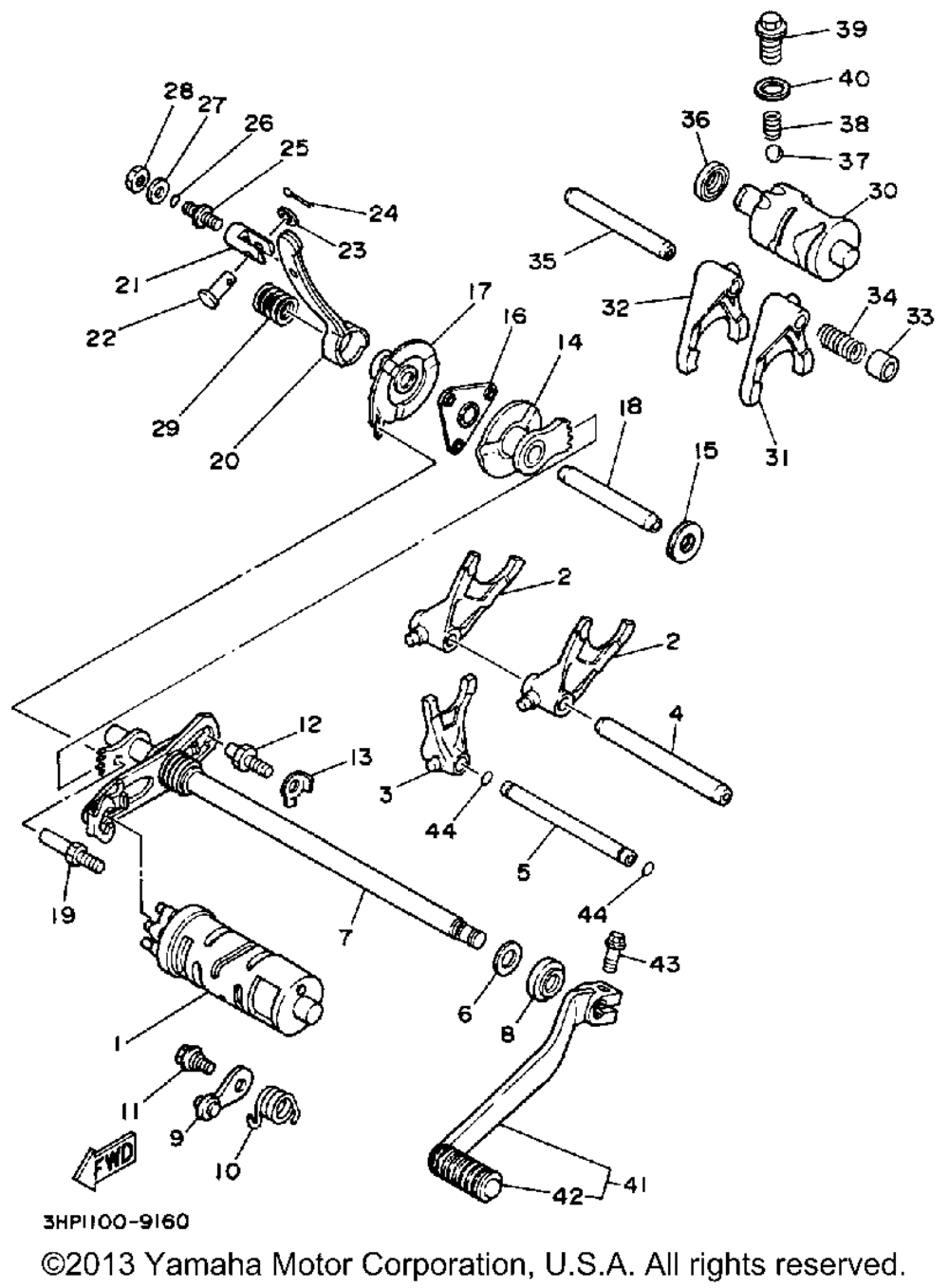 Shift cam-fork