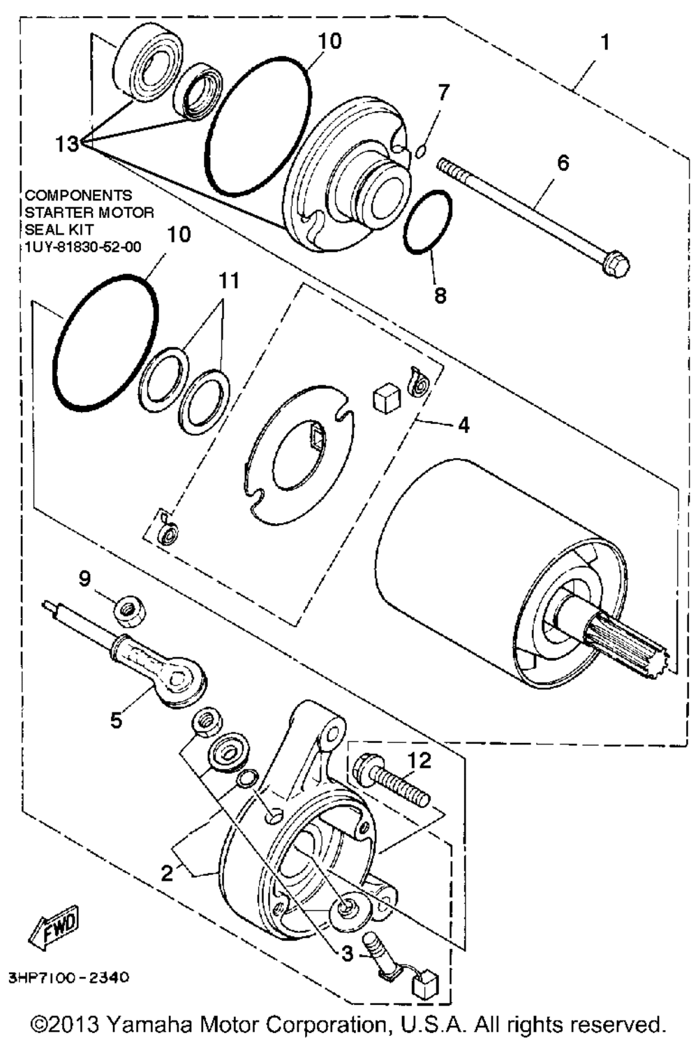 Starting motor