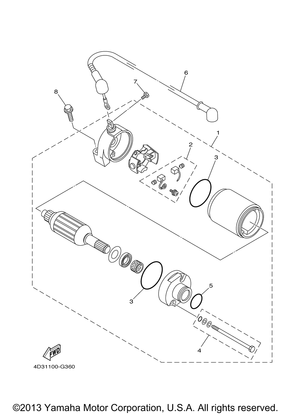 Starting motor