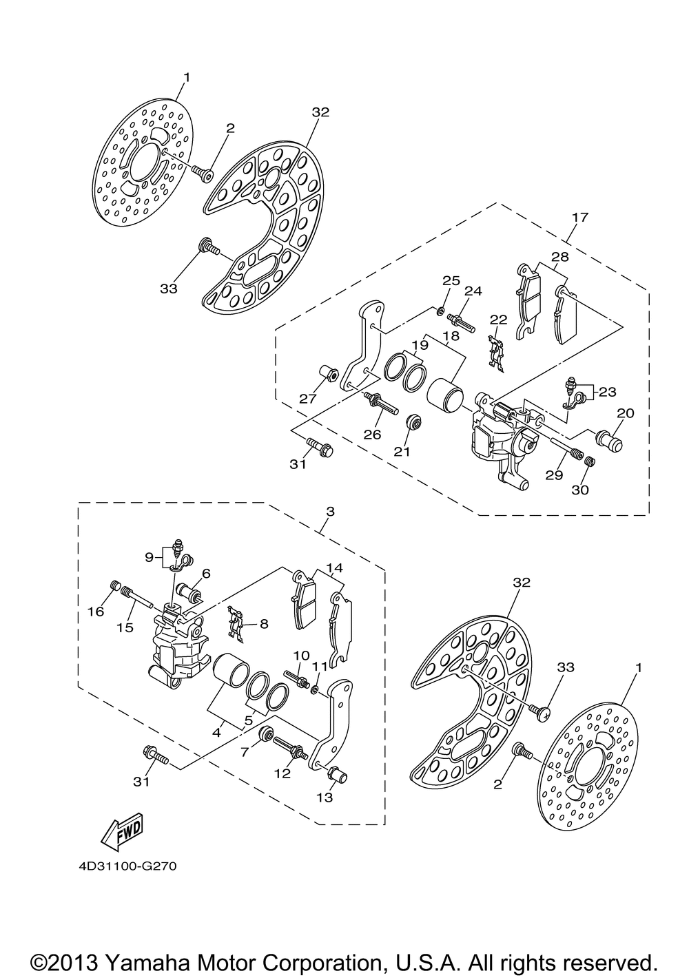 Front brake caliper