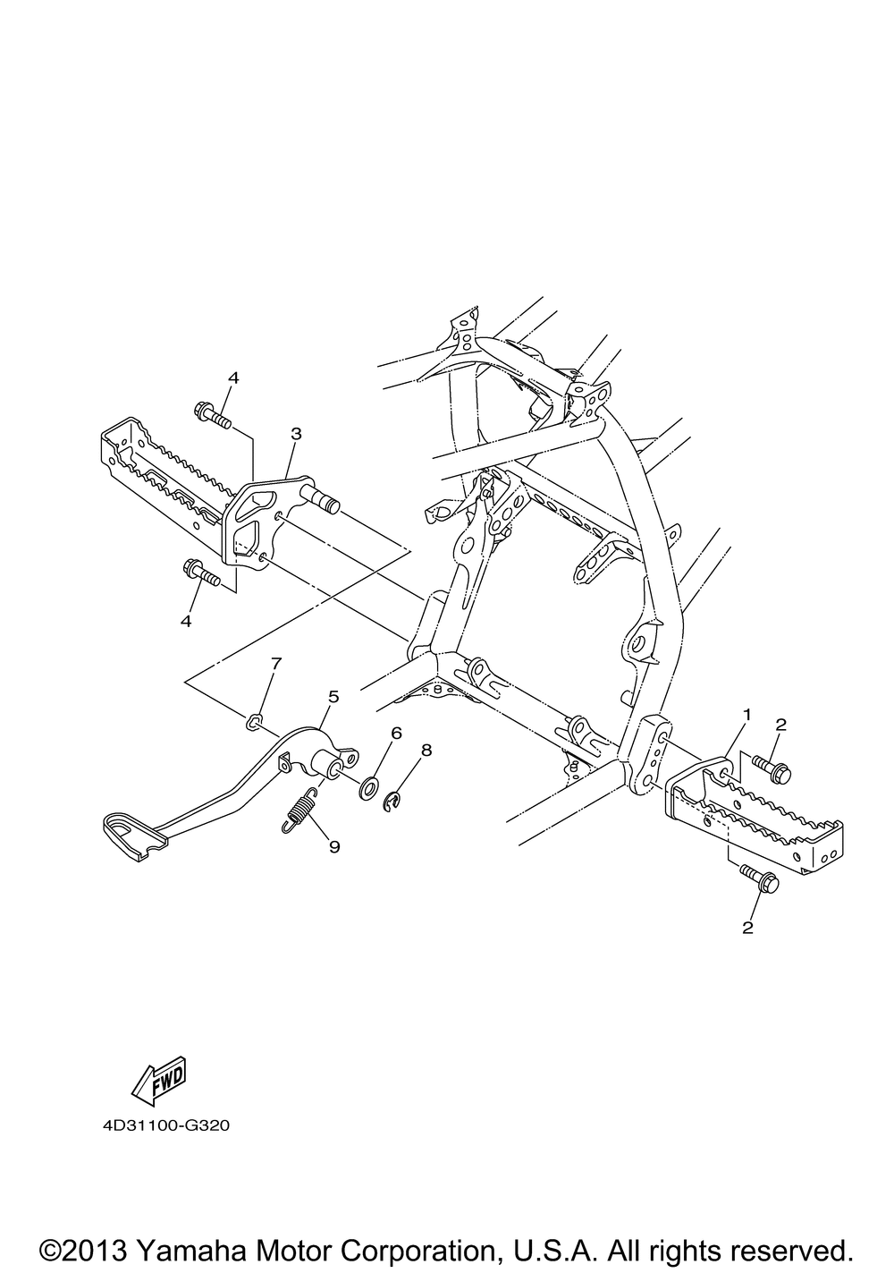 Stand footrest