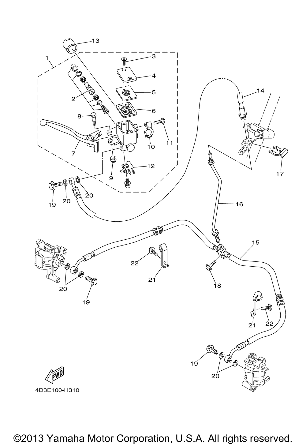 Front master cylinder