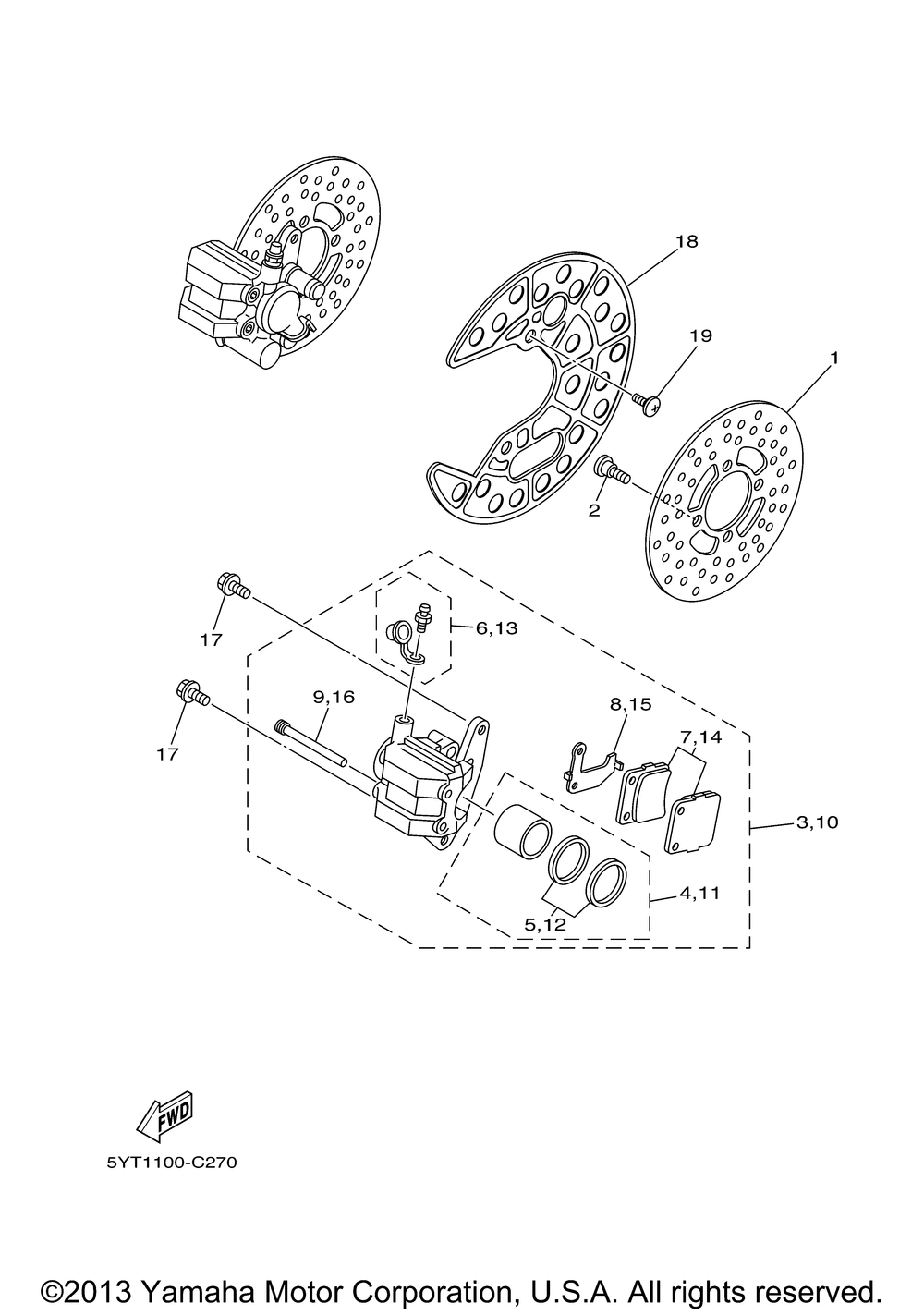 Front brake caliper