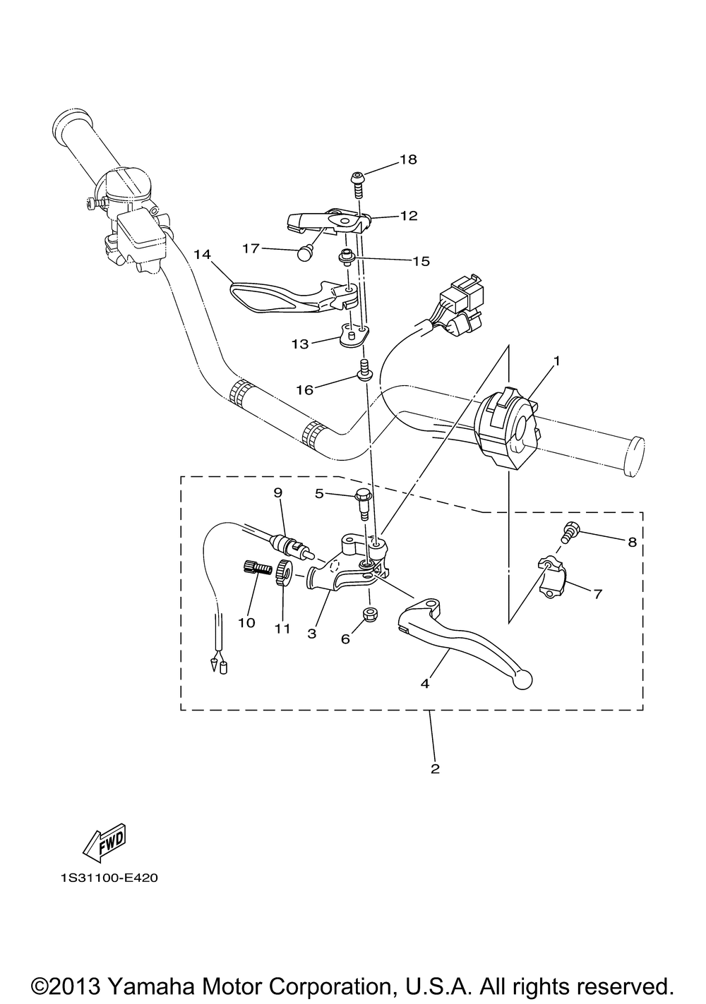 Handle switch lever