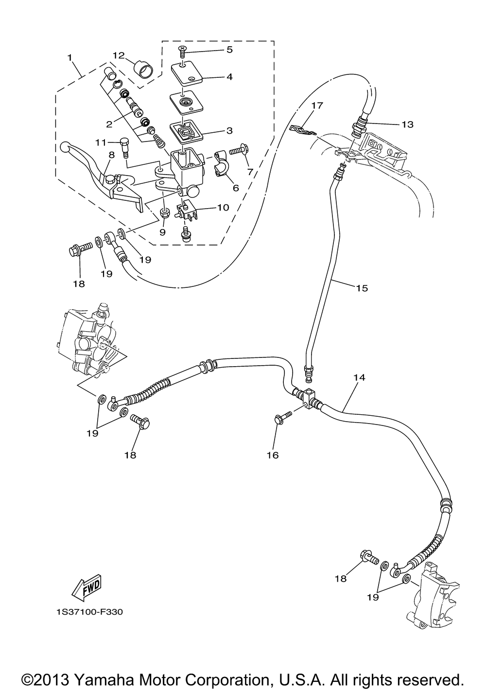 Front master cylinder