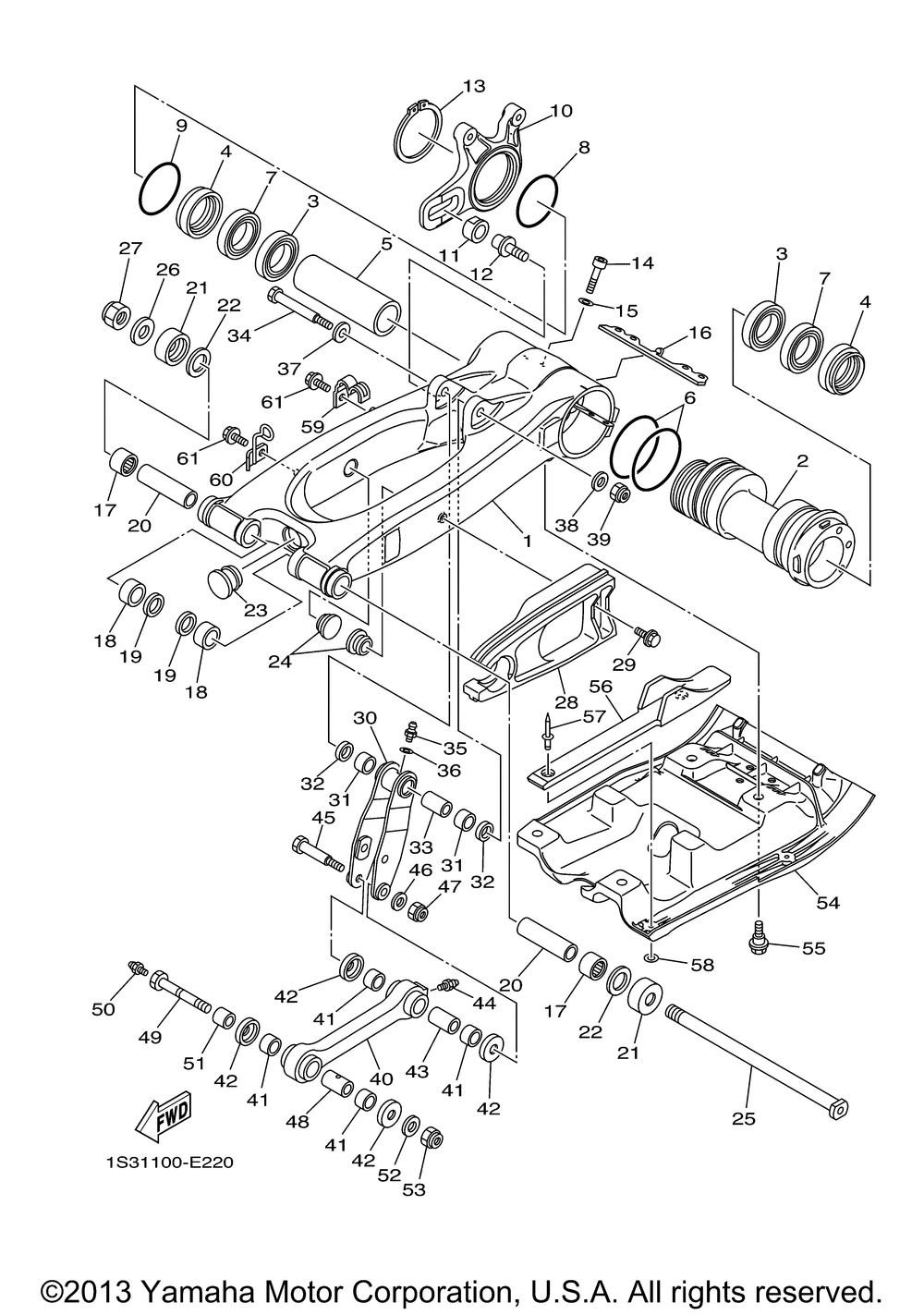 Rear arm