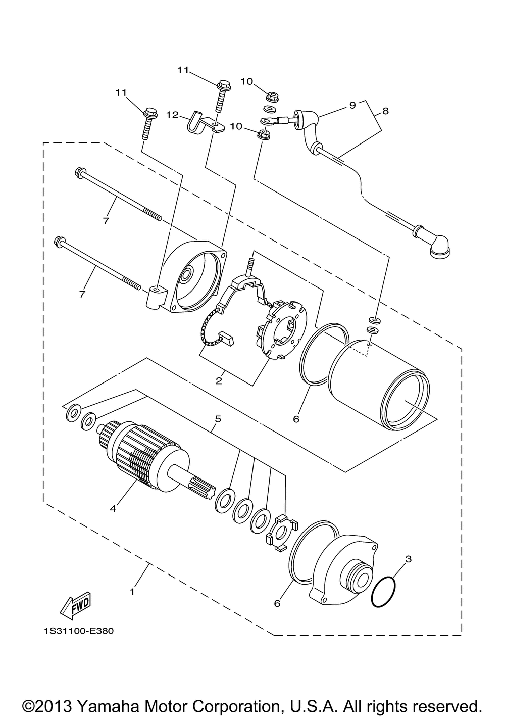 Starting motor