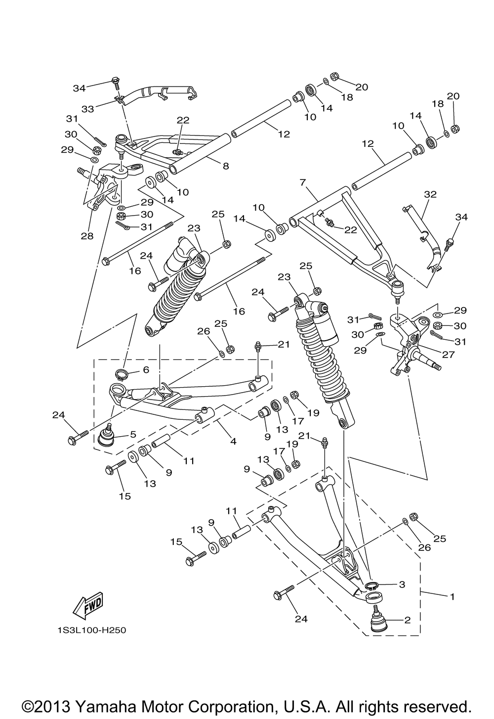 Front suspension wheel