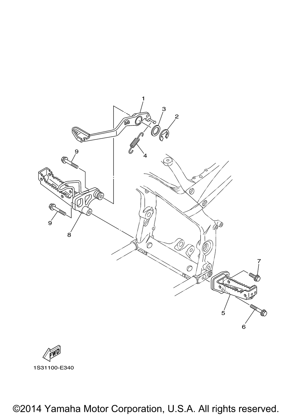 Stand footrest