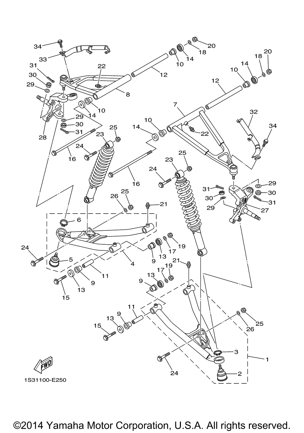 Front suspension wheel