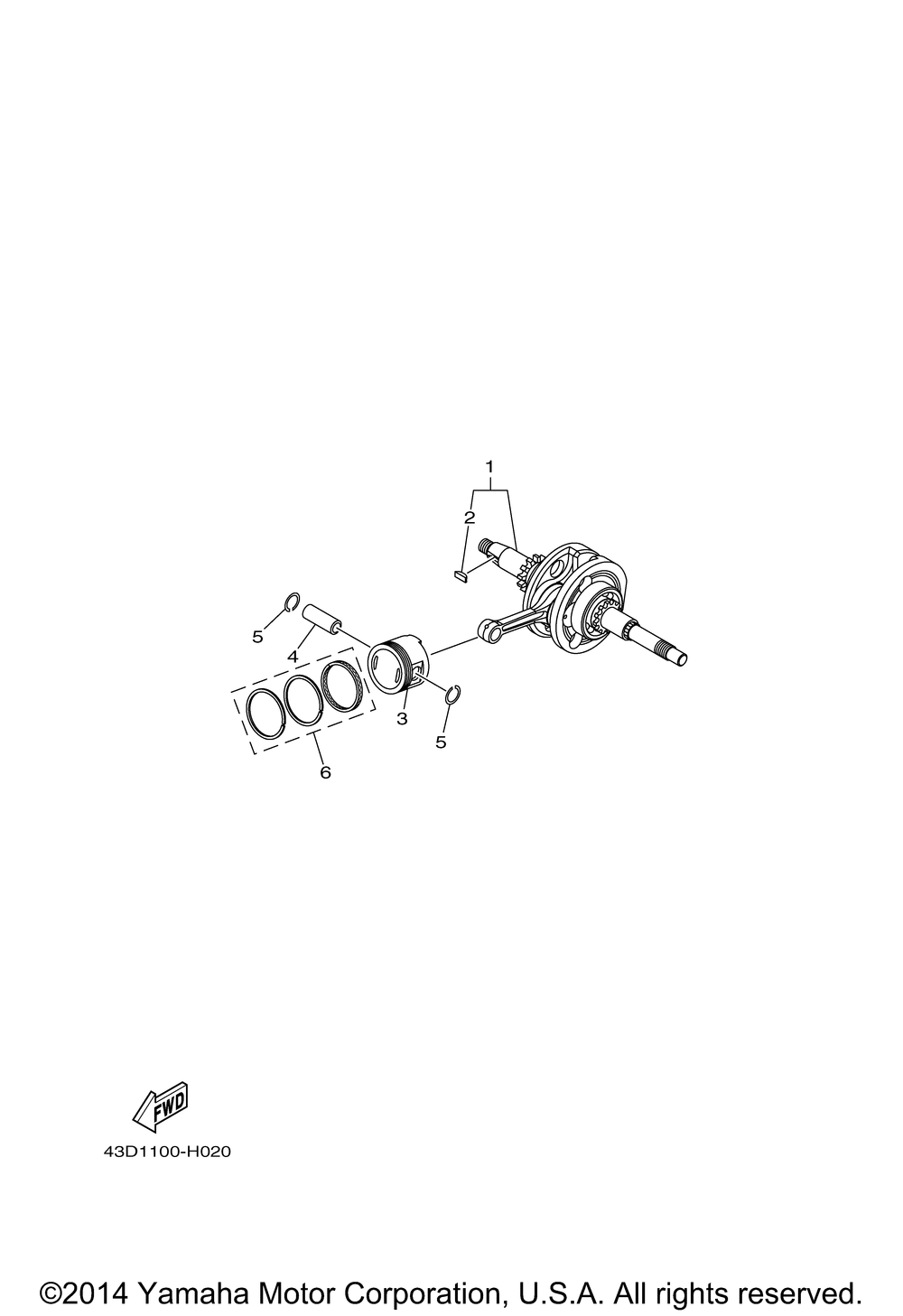 Crankshaft piston