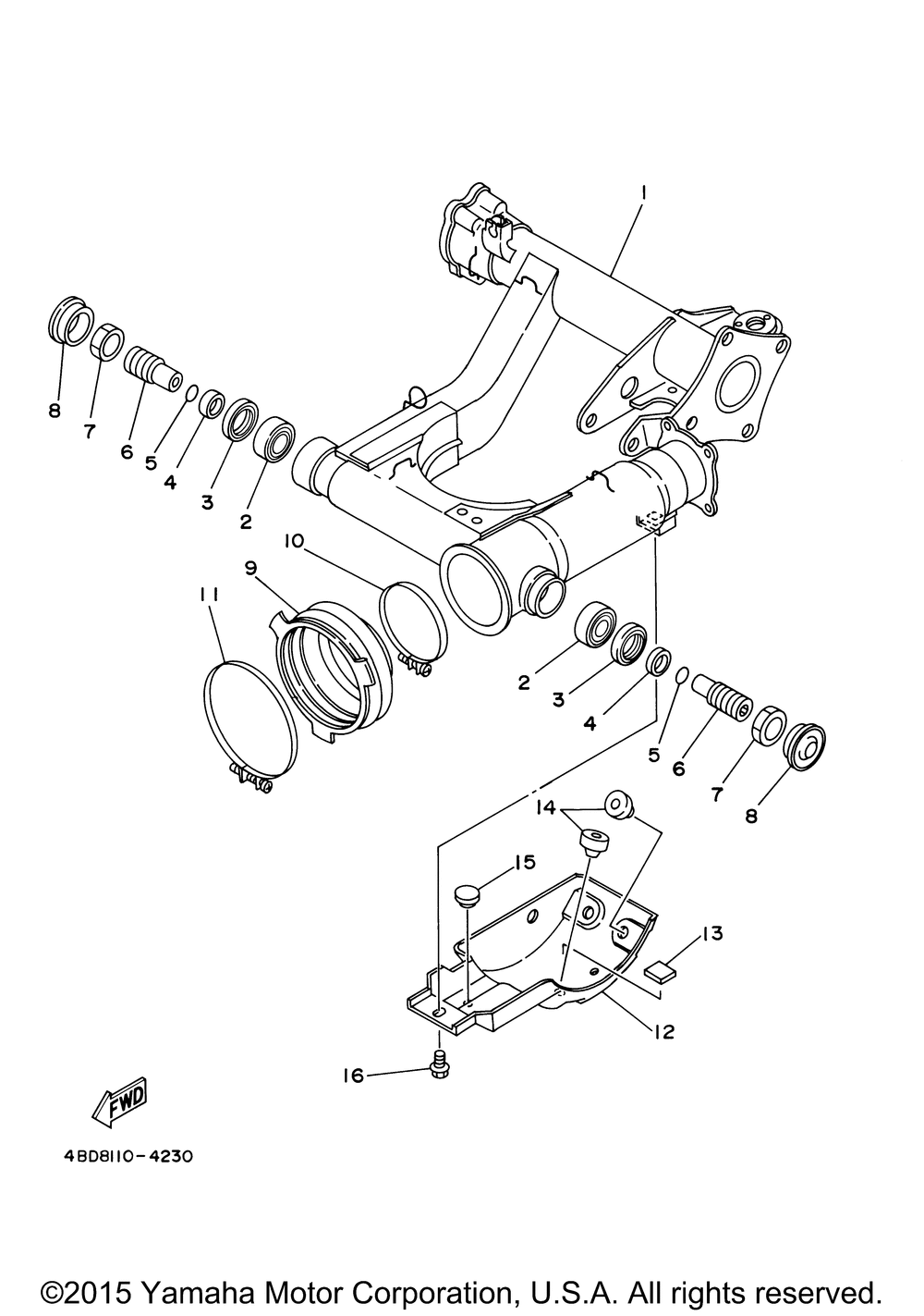 Rear arm