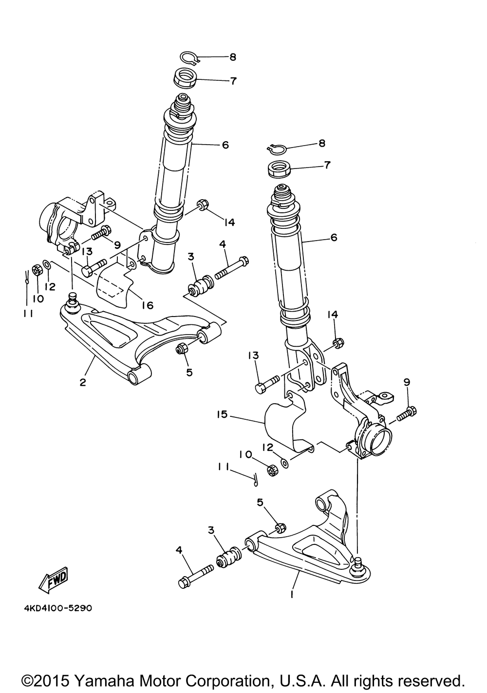 Front suspension wheel