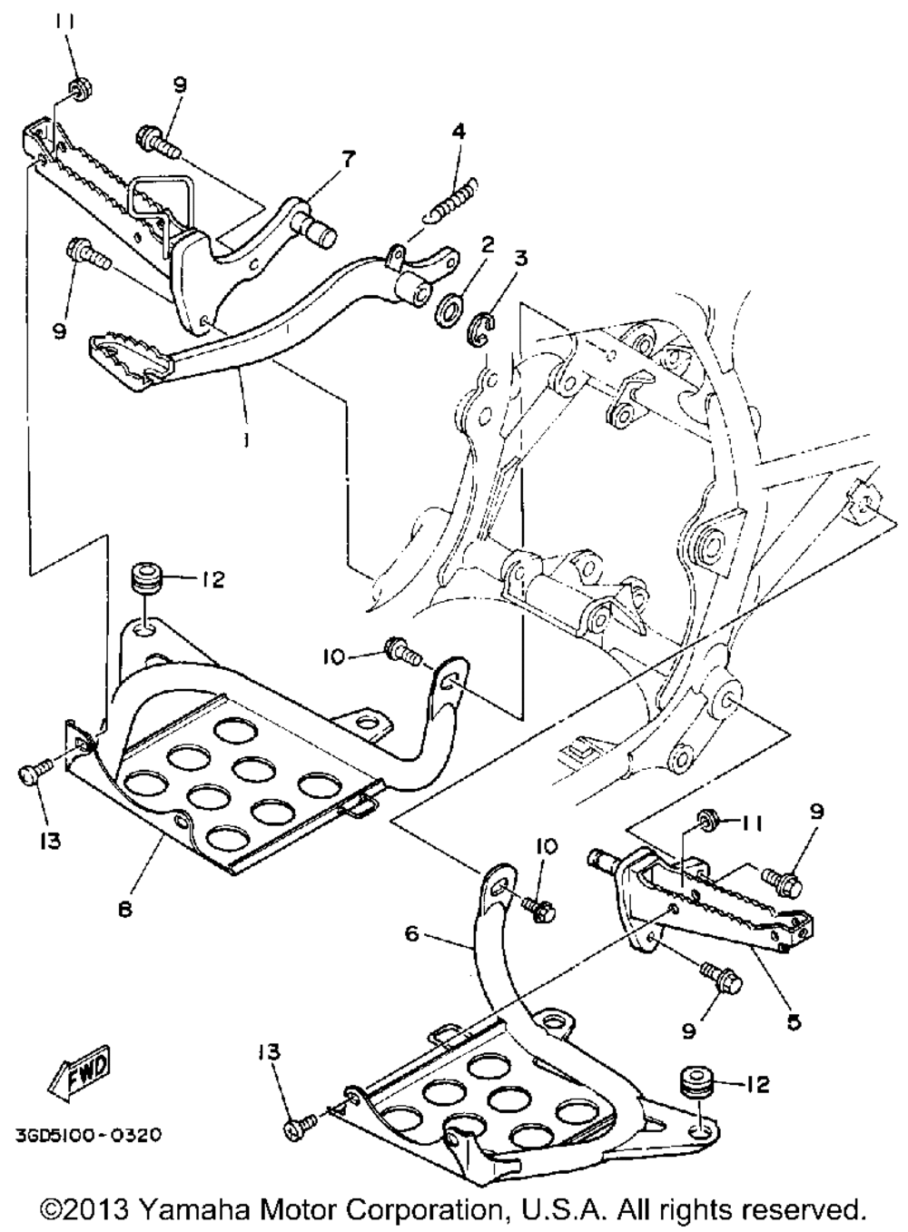 Stand footrest