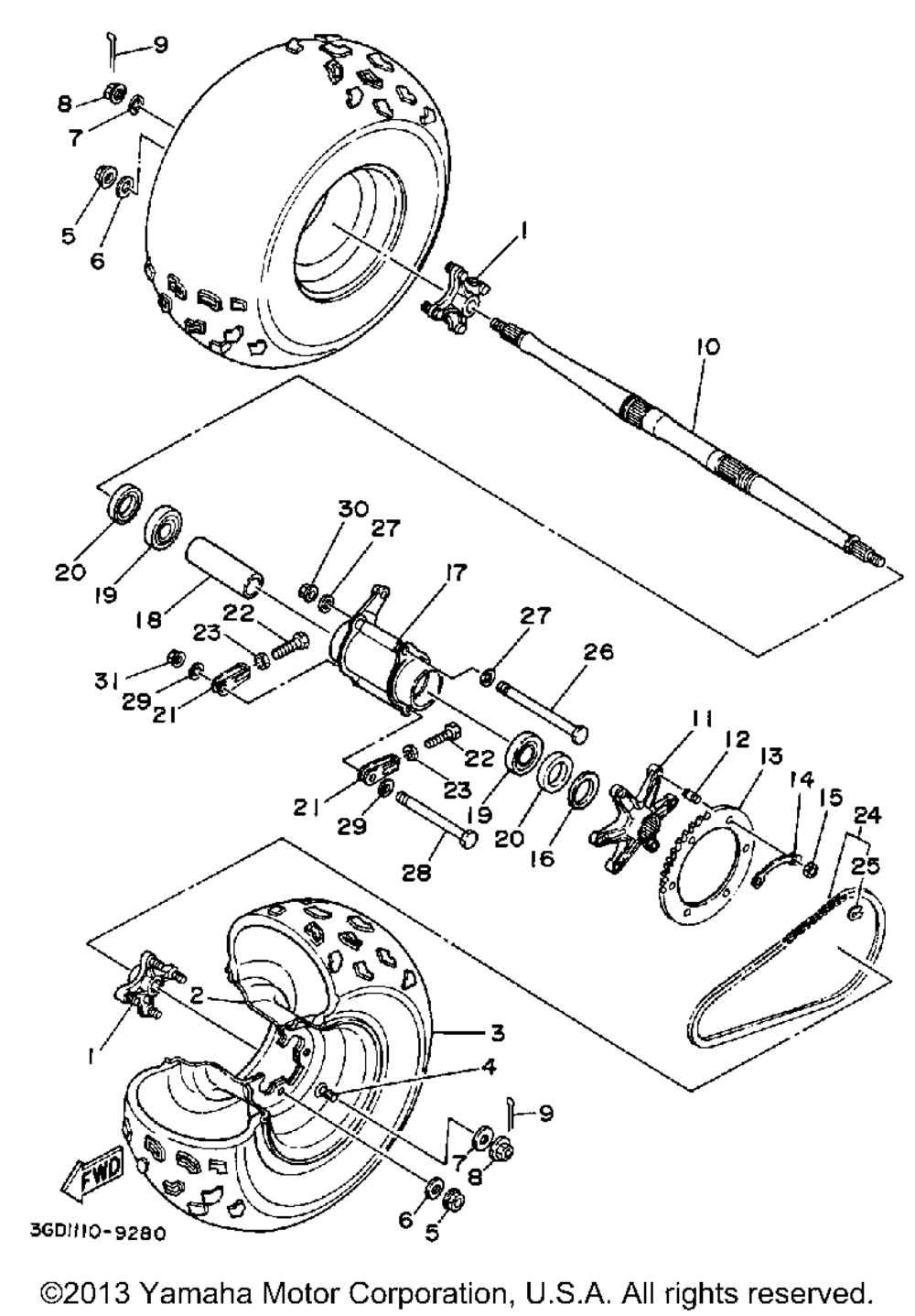 Rear wheel