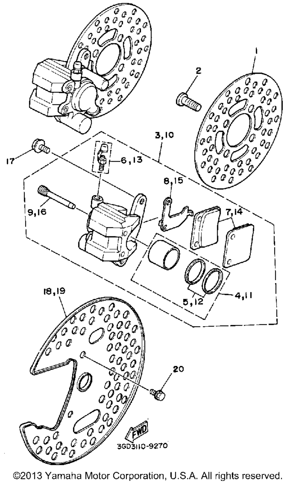 Front brake caliper