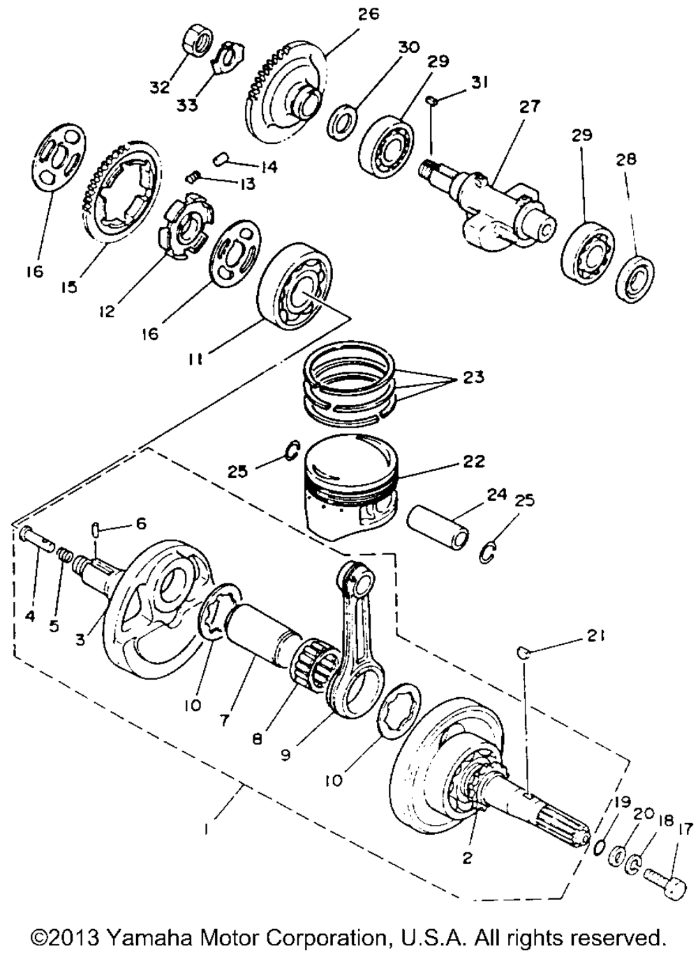 Crankshaft piston