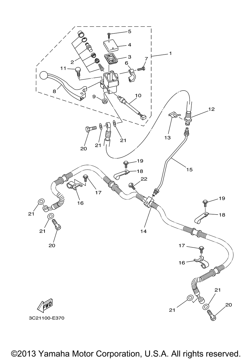 Front master cylinder