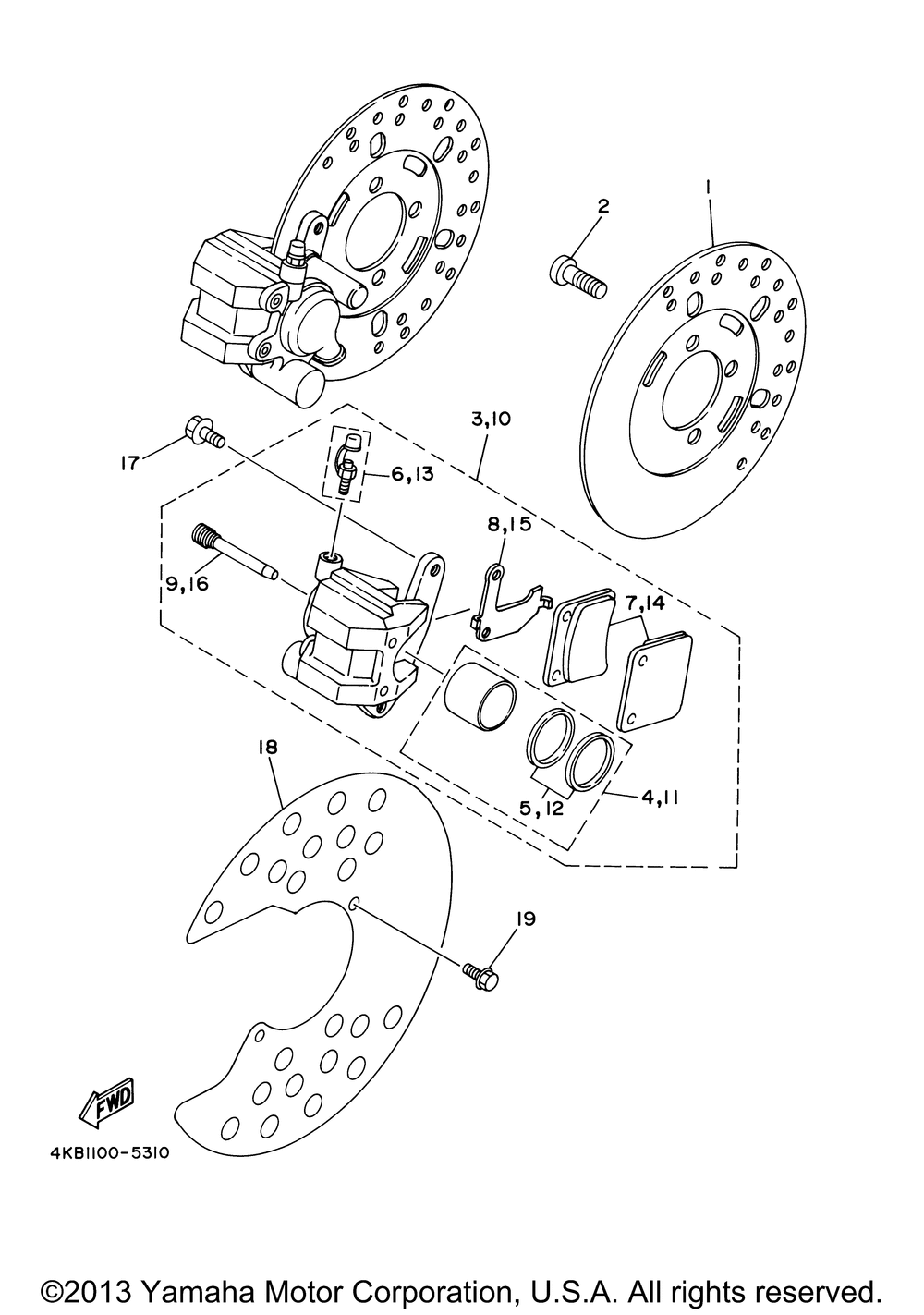 Front brake caliper