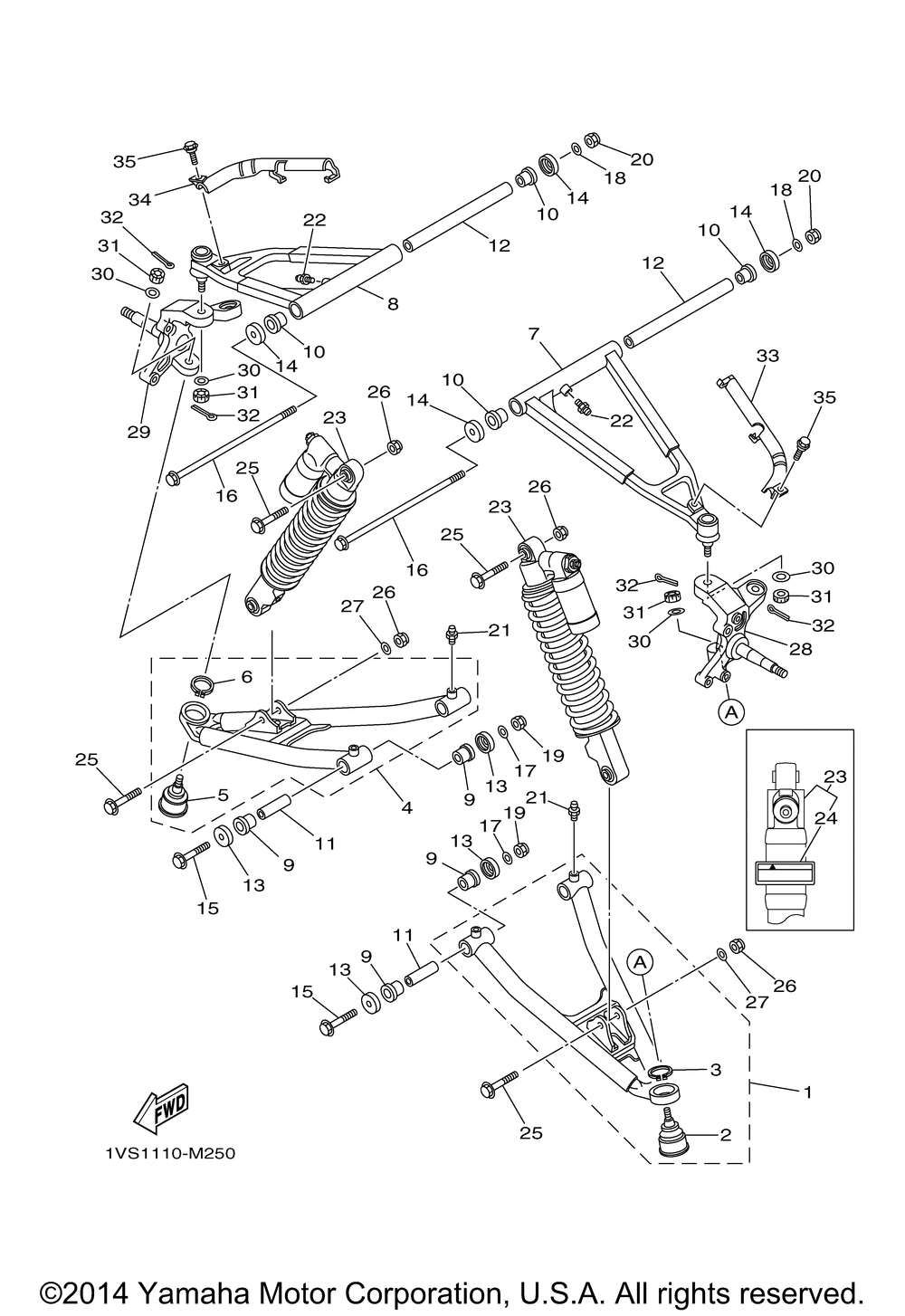 Front suspension wheel