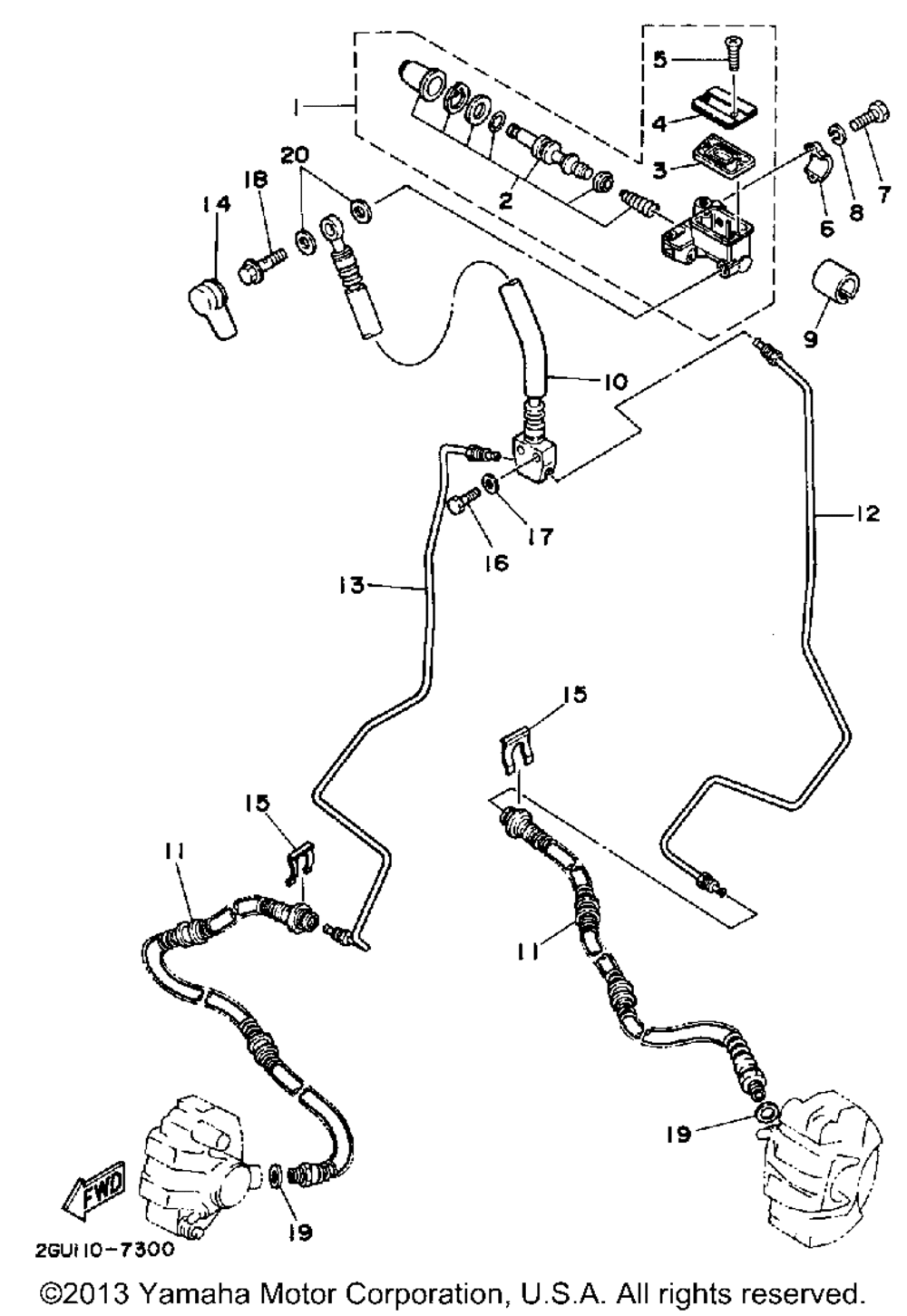 Front master cylinder