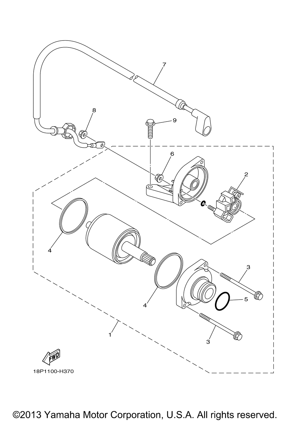 Starting motor