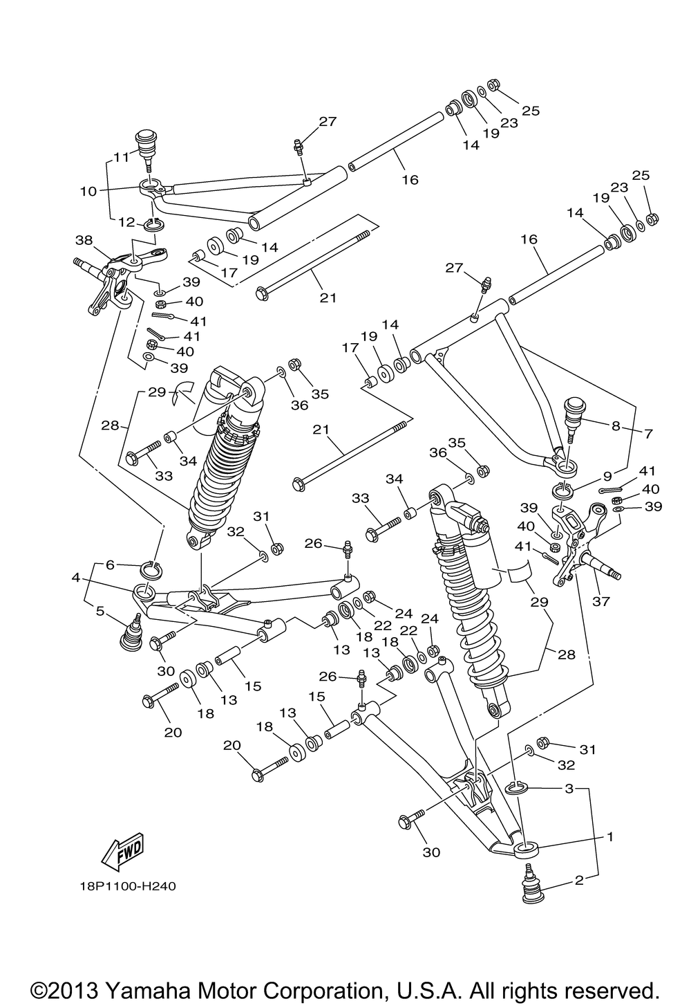 Front suspension wheel