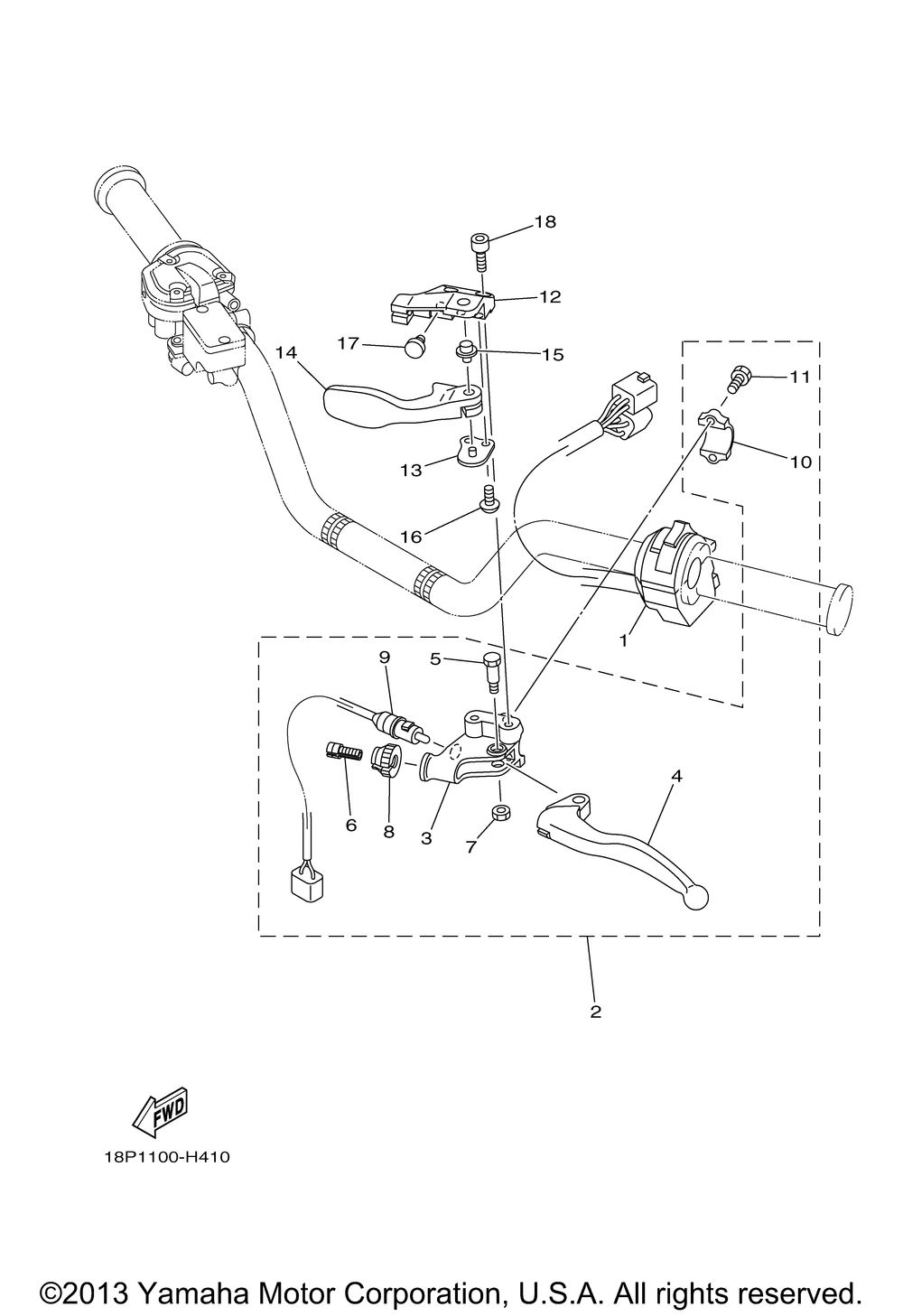 Handle switch lever