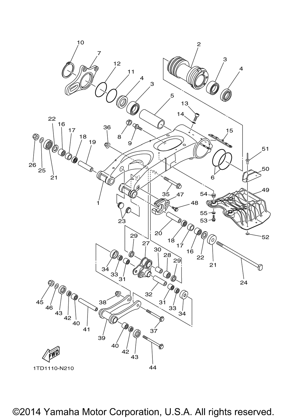 Rear arm