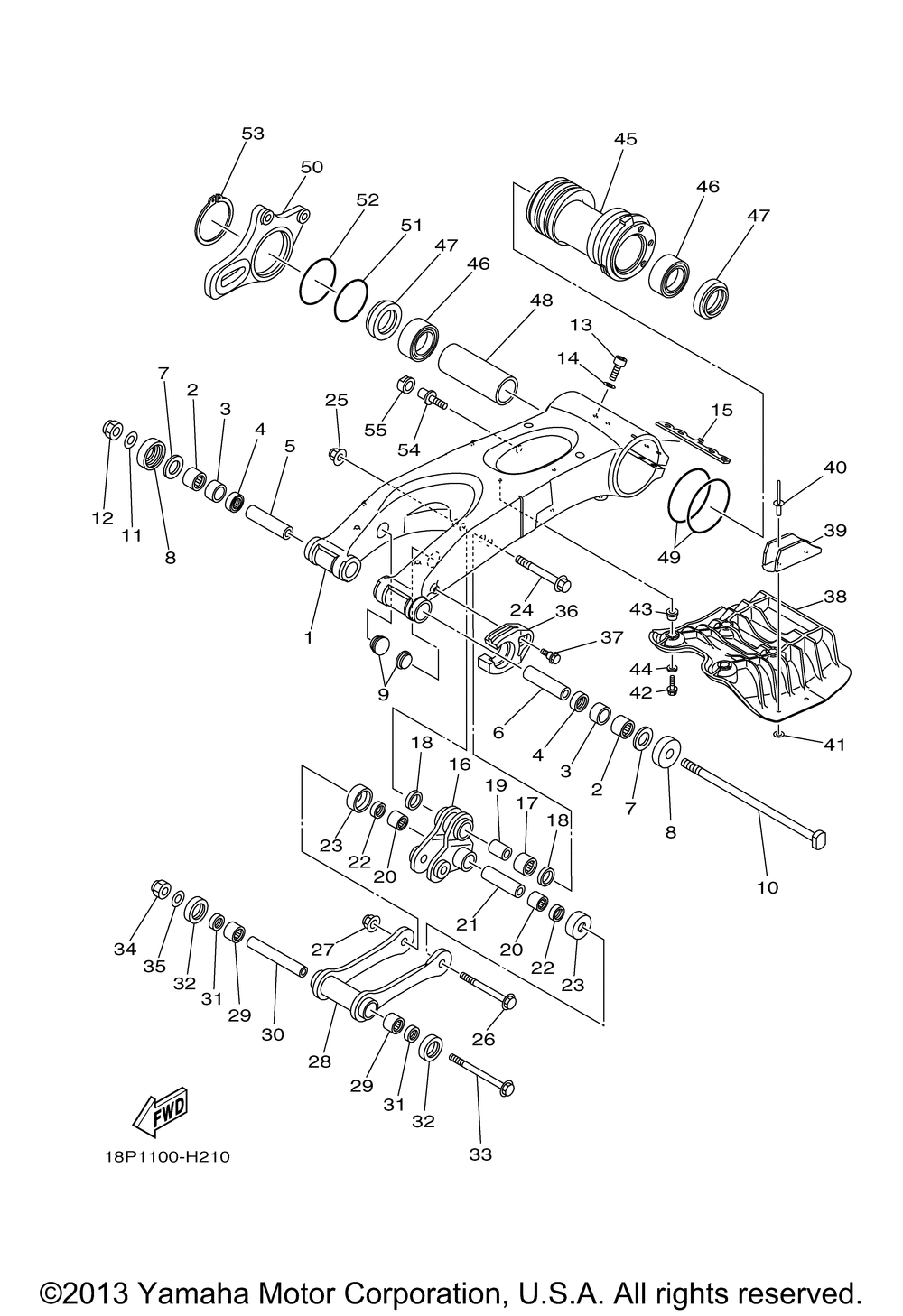 Rear arm