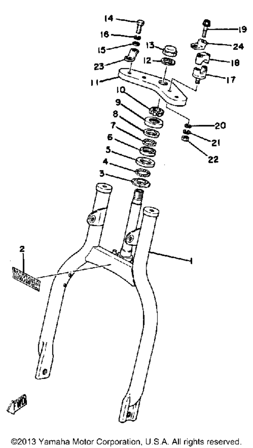 Front fork yt125g