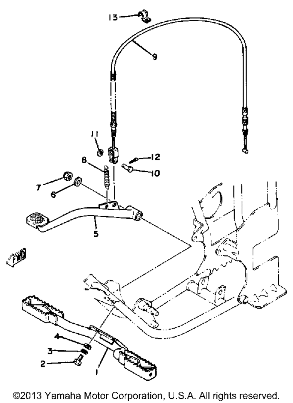 Footrest yt125g