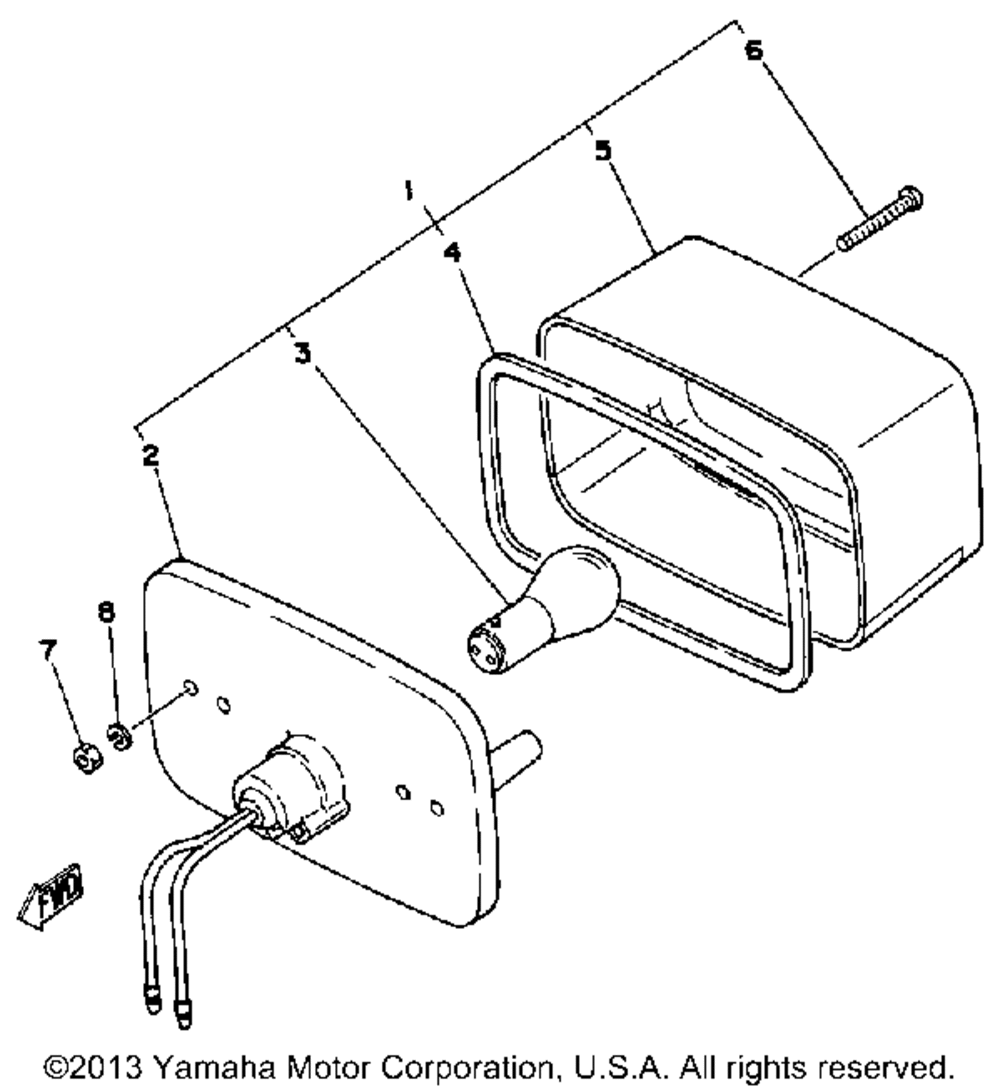 Taillight yt125g - h