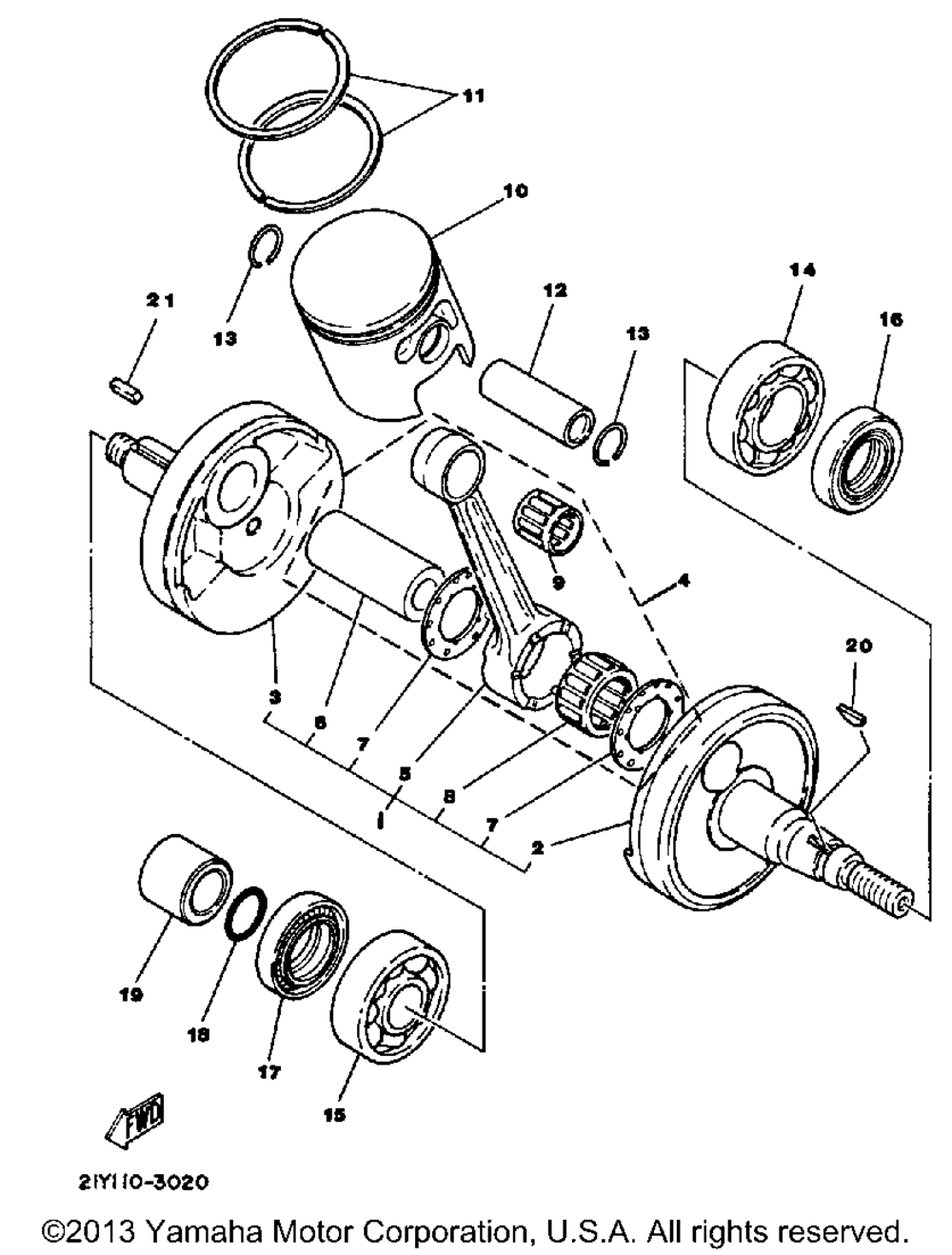 Crankshaft - piston