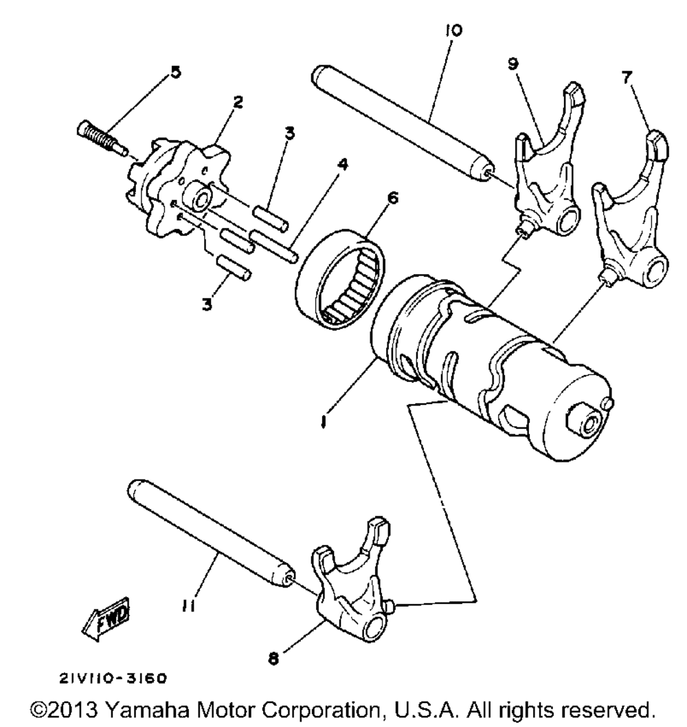 Shift cam - fork