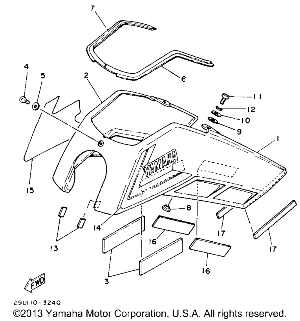 Rear fender (ytm225dxk)