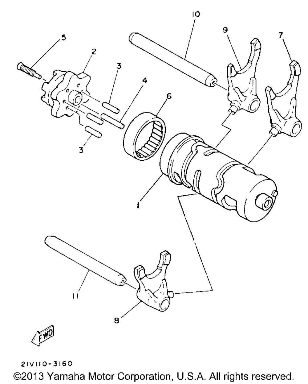 Shift cam - fork