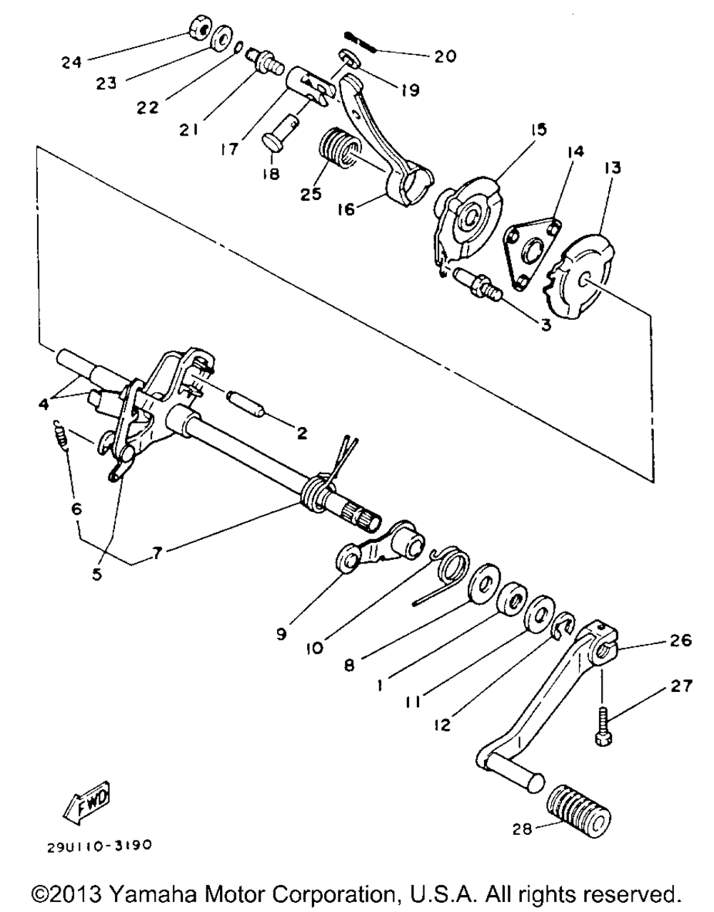 Shift shaft