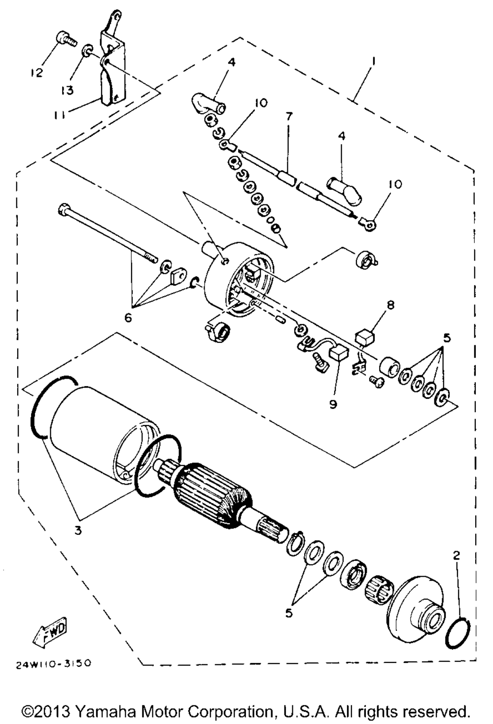 Starting motor