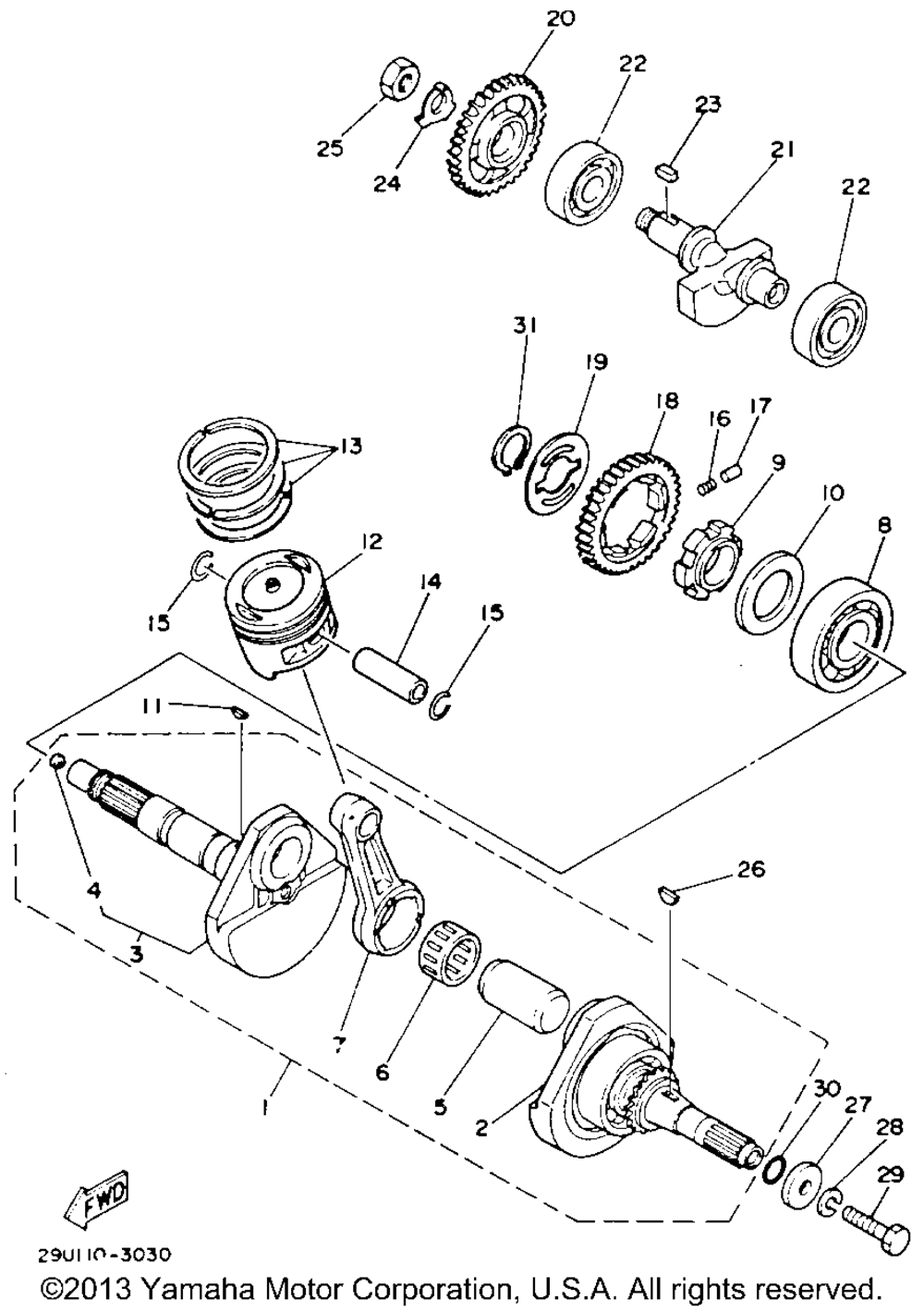 Crankshaft - piston