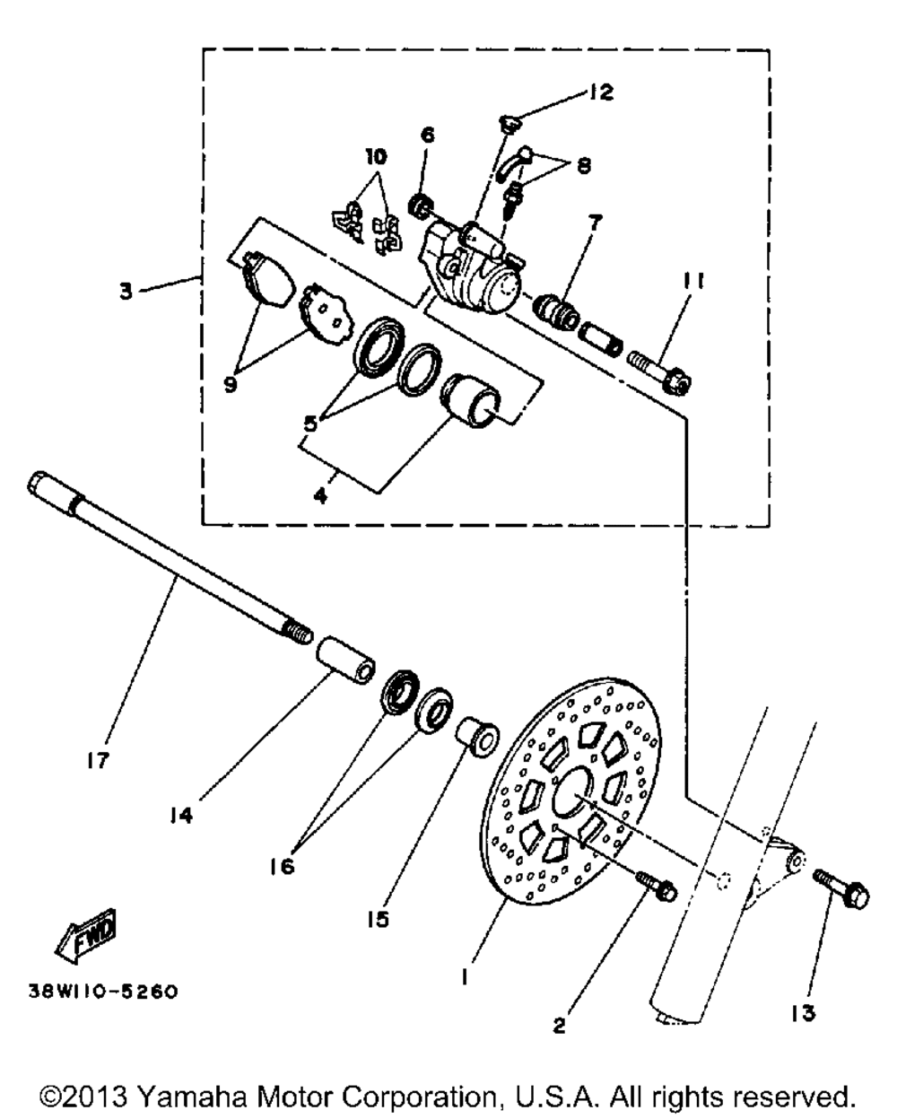 Front brake-caliper