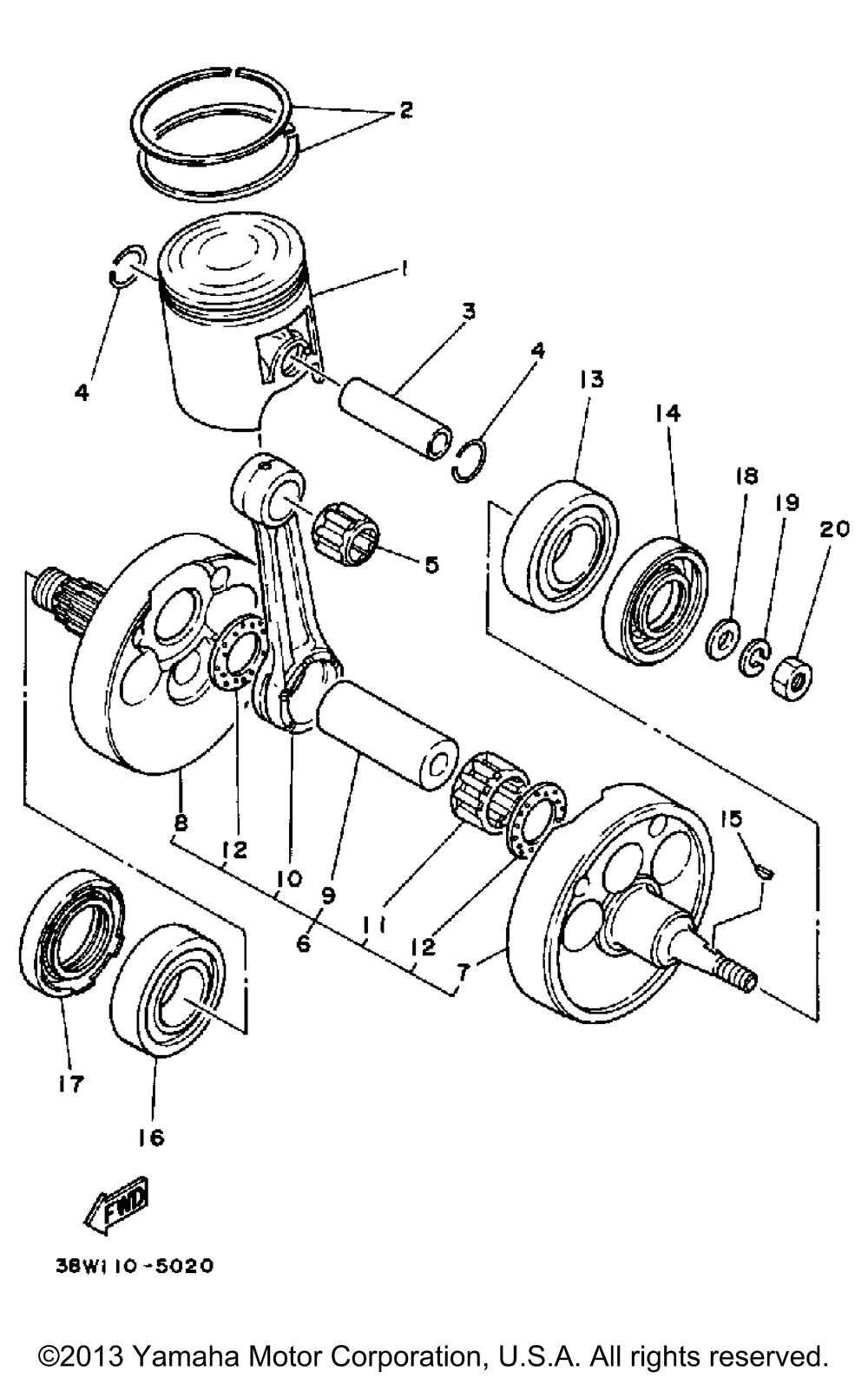 Crankshaft-piston