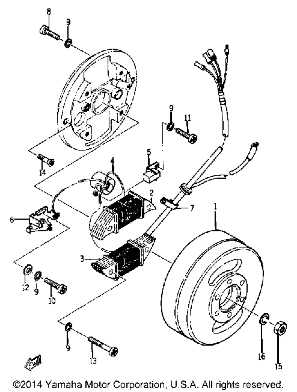 Flywheel magneto