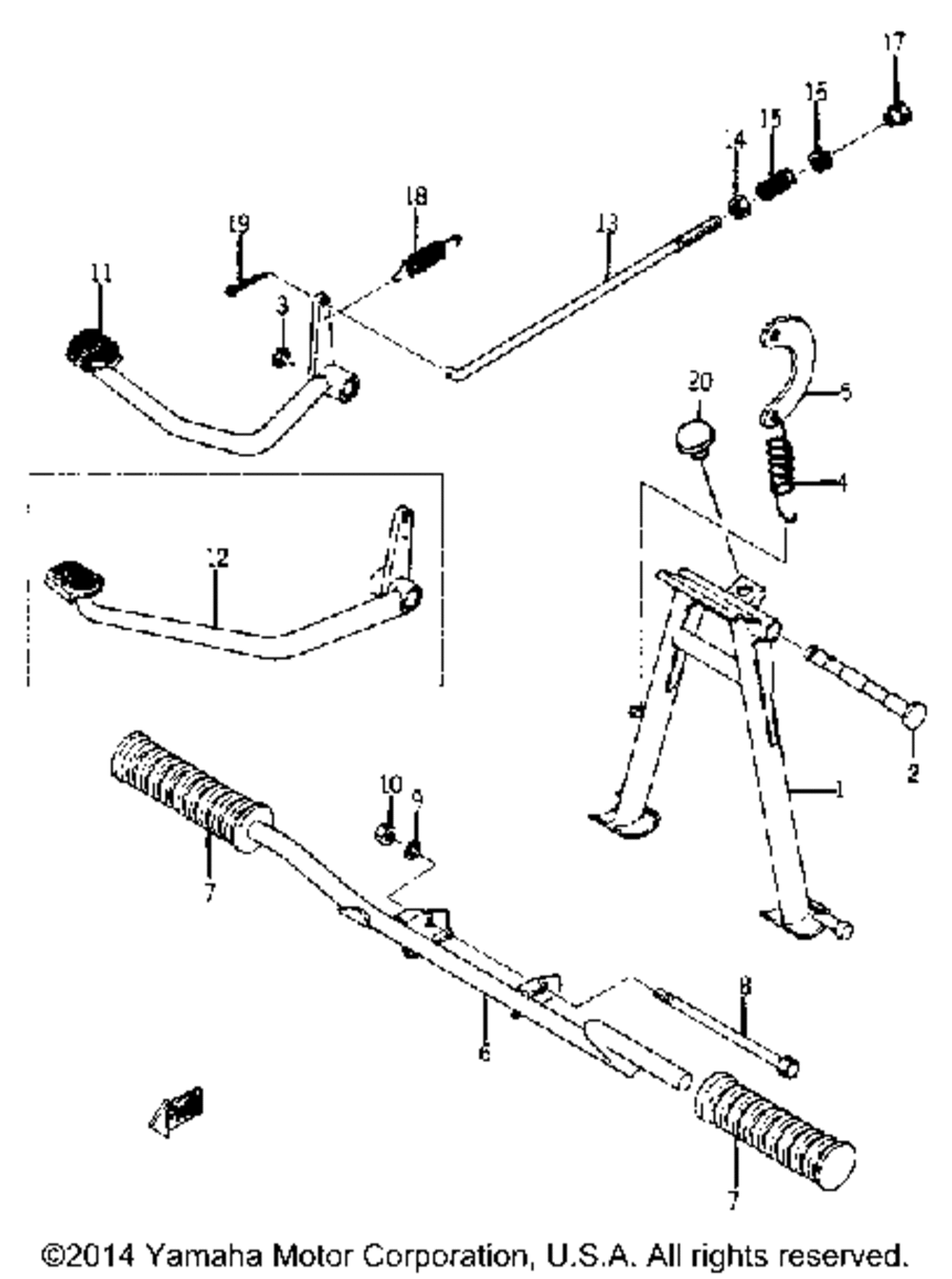 Stand - brake pedal