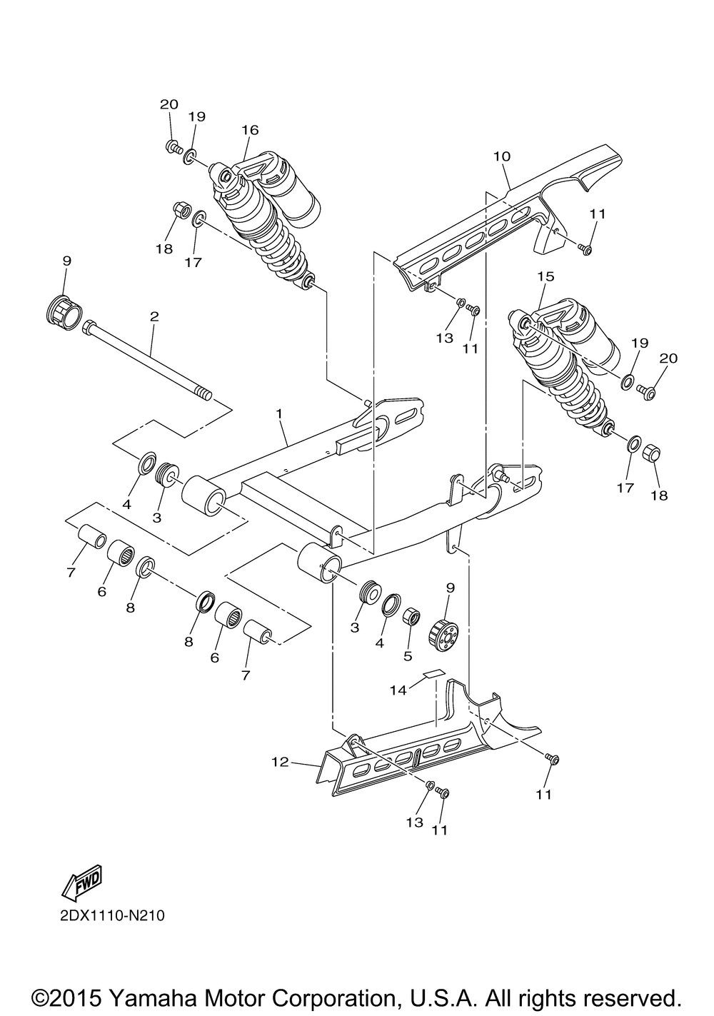 Rear arm suspension