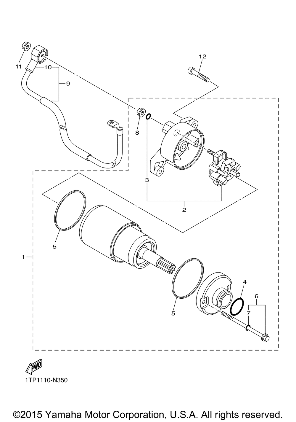 Starting motor