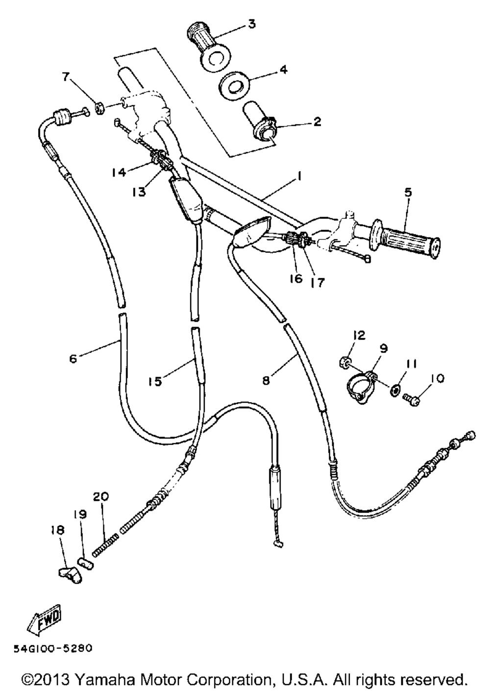 Handlebar - cable