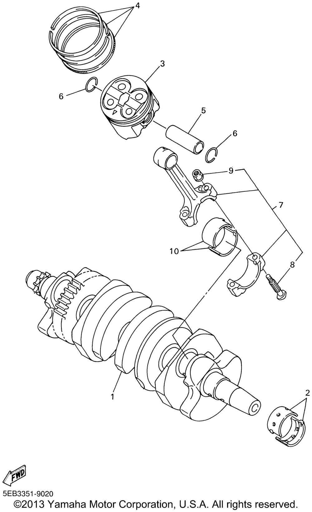 Crankshaft piston