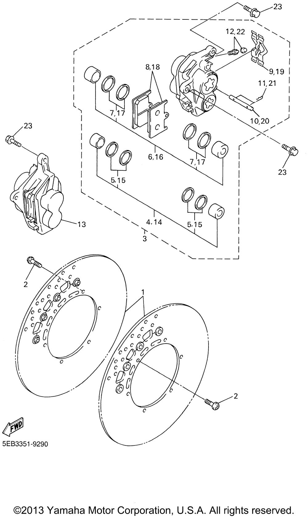 Front brake caliper