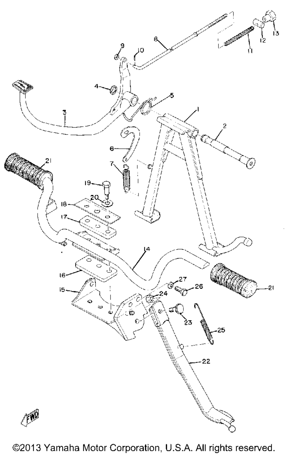 Stand - footrest - brake pedal